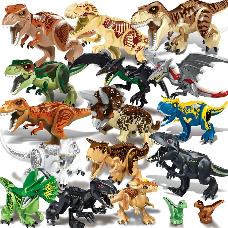 Didelis Dydis Juros periodo Pasaulio Park 2 Blokai Dinozaurai Duomenys Plytų Tyrannosaurus Rex Indominus Lepining Žaislai Vaikams Dovanos