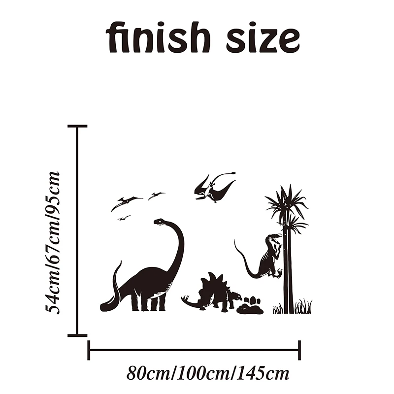Didelių Dinozaurų Juros Periodo Parko Medžių Siena Lipdukas, Vaikų Kambarys Kūdikiui, Darželio, Miško Gyvūnų 
