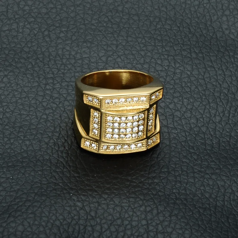 Didmeninė Aukščiausios Kokybės Titano Plieno Žiedai Priedai Aukso Vyrų Žiedas, Brangakmenis, Bižuterijos Mens Žiedas Šalies Žmogus, Dovanos