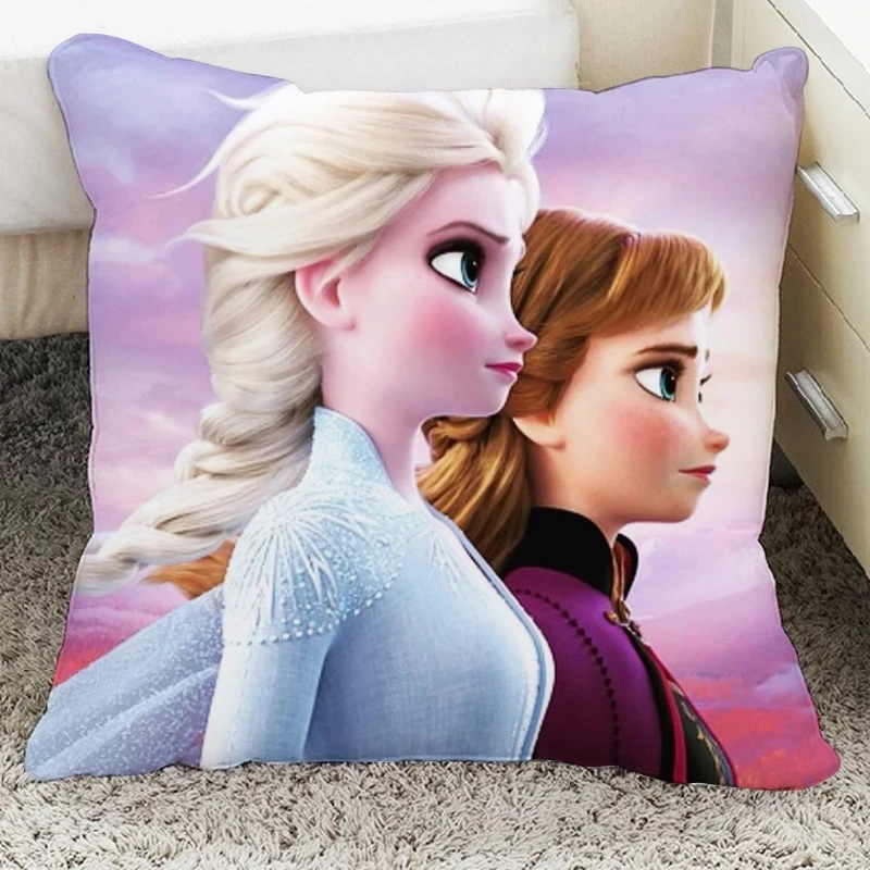 Disney Frozen2 Elsa Anna Filles Decoratif/Sieste Taies D'oreiller Dessin Animé Housse De Coussin 1 Pièce Sur šviečia Canapé Enfants