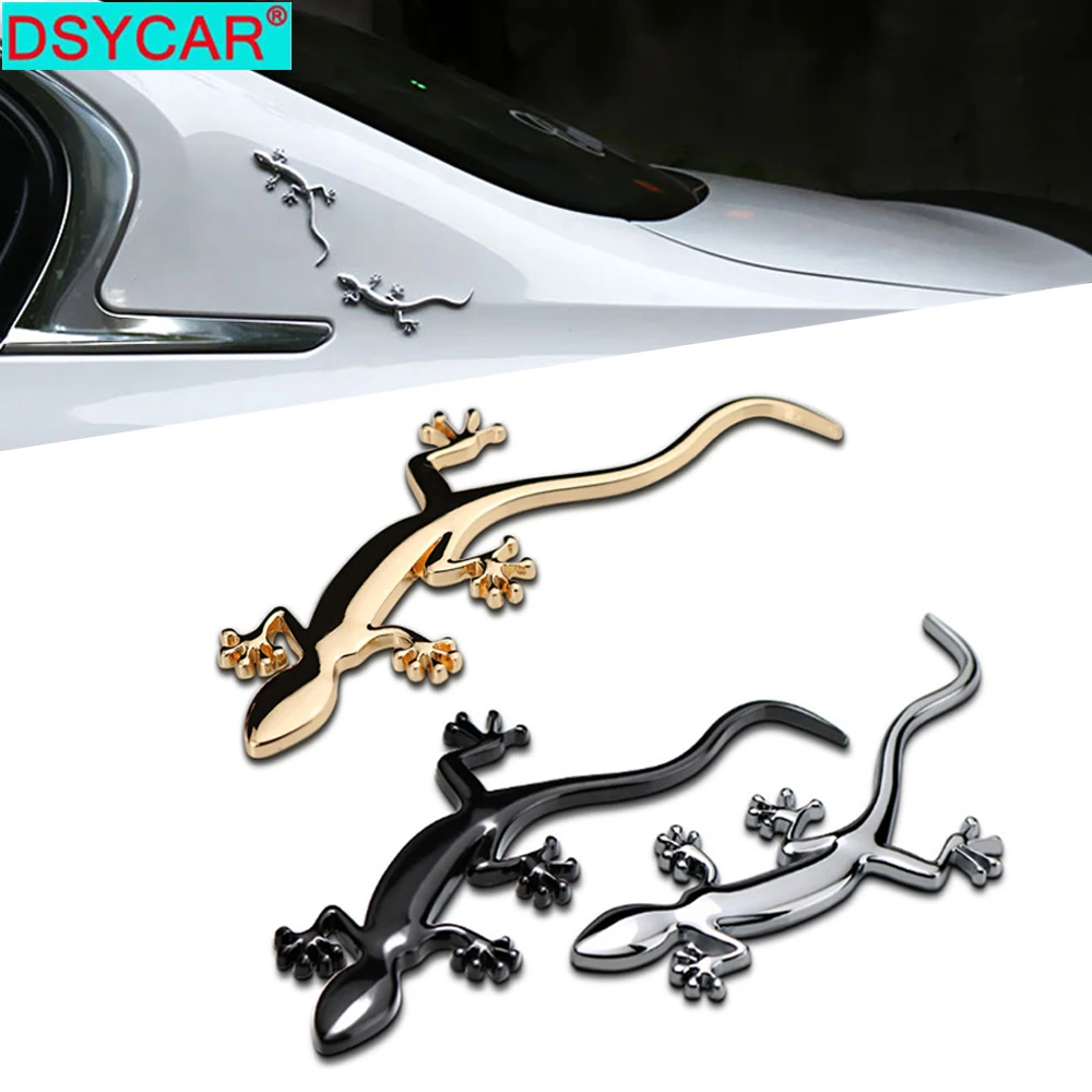DSYCAR 1Pcs 3D Metalo Gecko Automobilio Pusės Sparnas Galinis Kamieno Logotipas Ženklelis Lipdukas Lipdukai DŽIPAS 