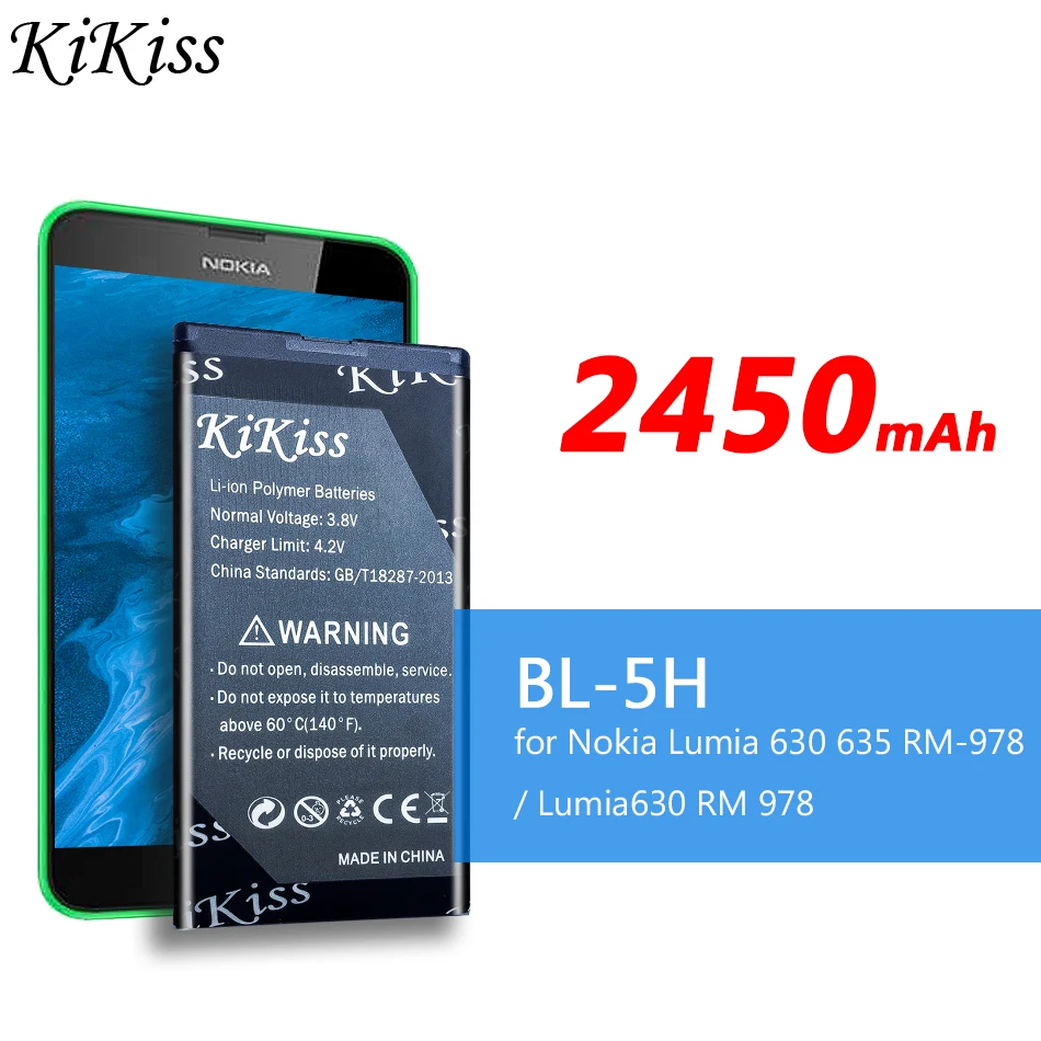 Dėl Nokia Lumia 630 38 635 636 Lumia630 RM-977 RM-978 BL5H BL 5H Mobiliojo telefono Baterija BL-5H