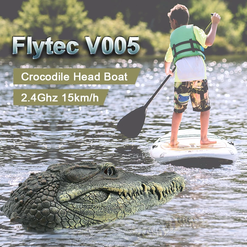 Flytec V005/V002 4CH 2.4 Ghz Elektros RC Valtis RTR Žaislas Įdomus Krokodilo Galva, Žaislai, Transporto priemonės Paauglys Modelis Žaislai Laivas Vaikams