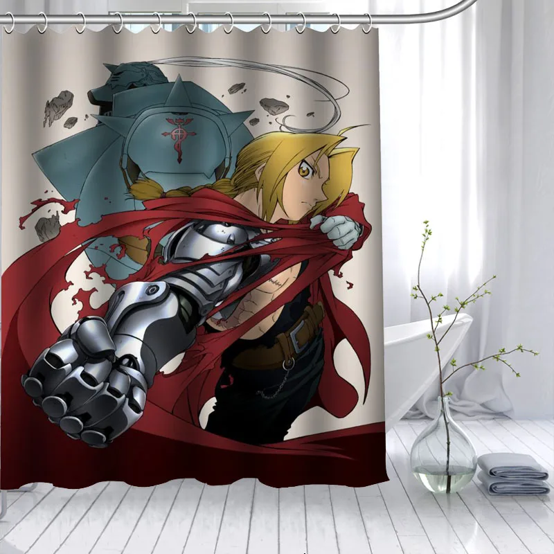 Fullmetal Alchemist Anime Dušo Užuolaidos Poliesterio Audinio Aukštos Defintion Spausdinti Vonios Užuolaidų Vandeniui 12 Kablys Vonios Uždanga