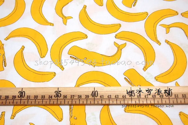 Geras 105*50cm 1pc Bananų Audinys Medvilnės Audinio Bananų Spausdinti Medvilnės Audinio Siuvimo Medžiagos 