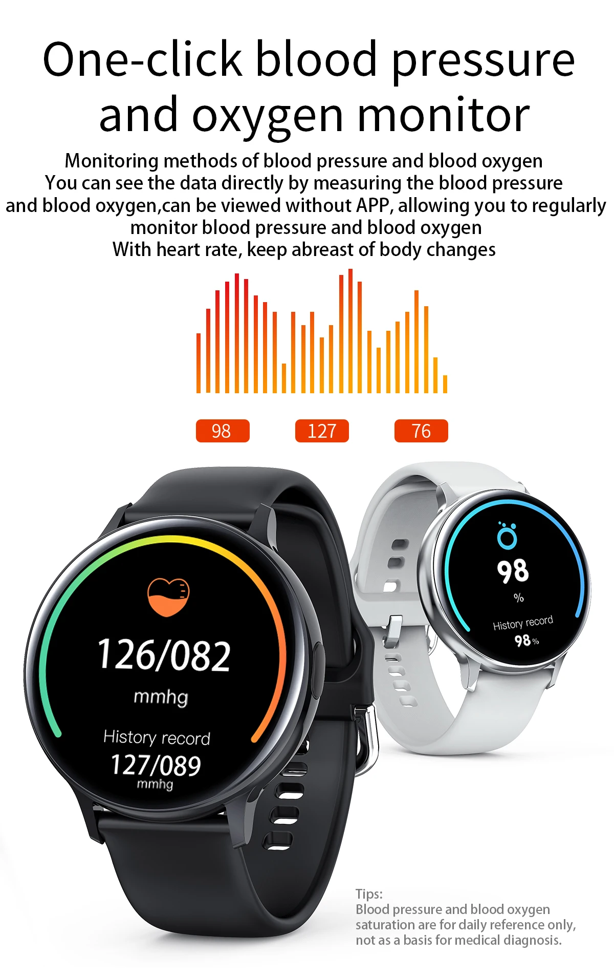 GW32 Smart Watch Širdies ritmas, Kraujo Spaudimas, Deguonies Vandeniui SmartWatch 