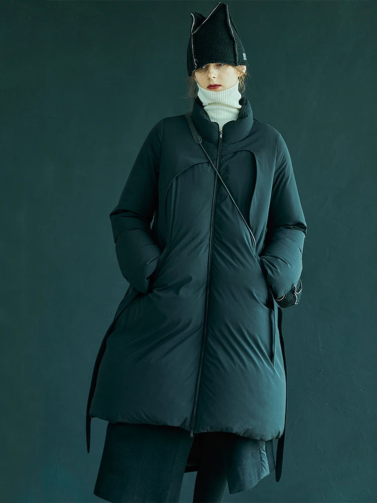 IRINARZ012 RUDENĮ, ŽIEMĄ 2020 SURINKIMO paprastos konstrukcijos šiltas žieminis paltas ilgas antis žemyn striukė moterims