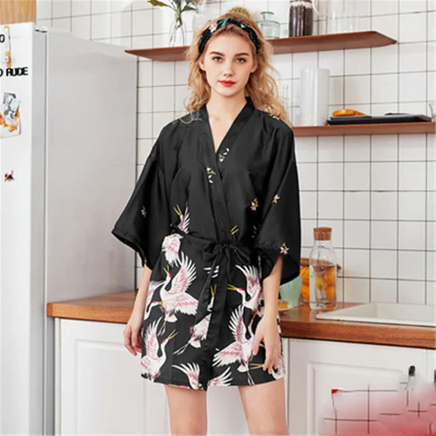 Japonų Stiliaus Kimono 2020news Yukata Krano Haori Pižama Homewear Naktį Suknelė Prarasti Chalatas Spa Šalies Ilga Suknelė Azijos Drabužiai