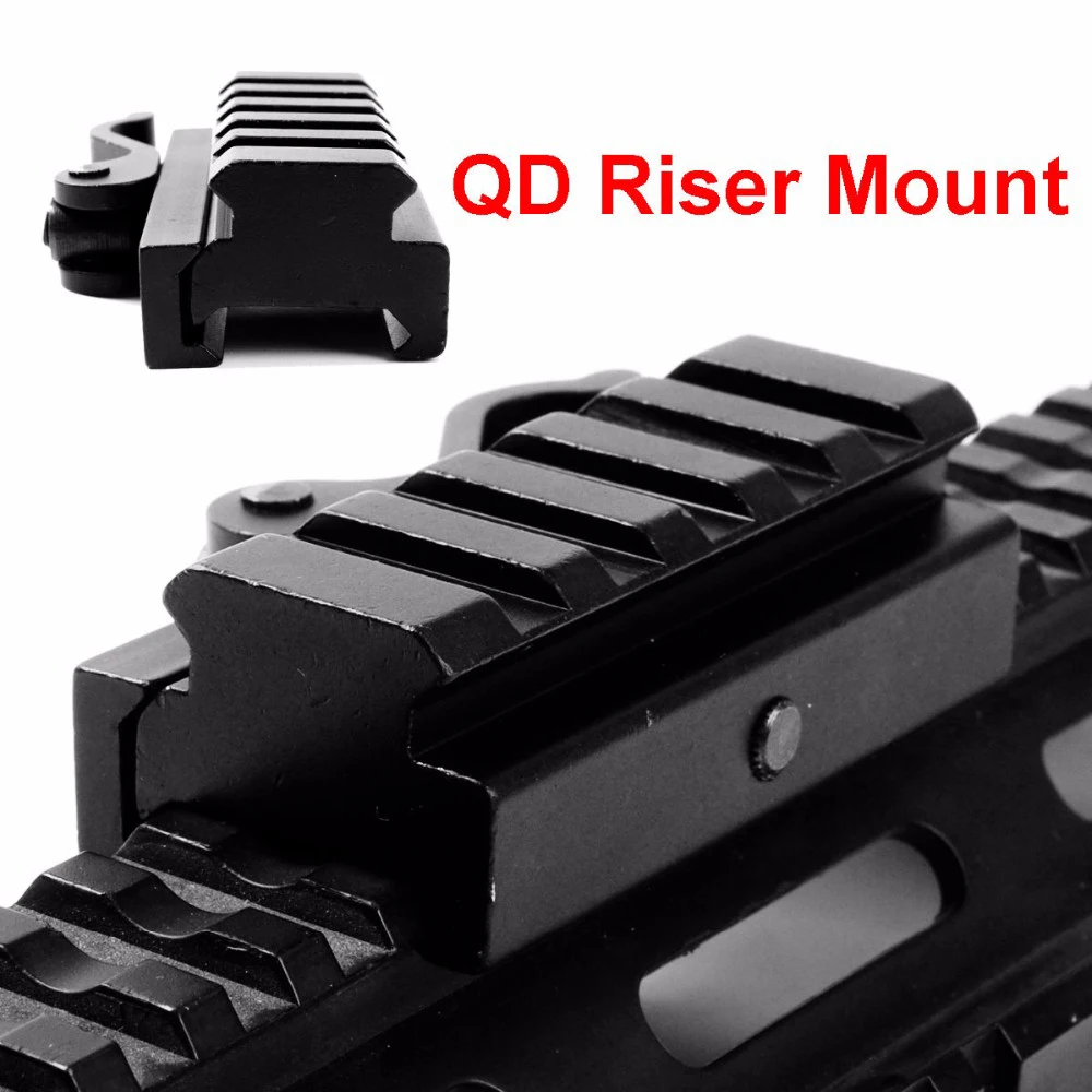 JAV QD Stove Mount 5 Slots Greito Atleidimo Adapteris Tinka 20mm Picatinny Weaver Geležinkelių Ginklą, Medžioklės Reikmenys