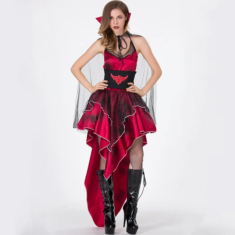 Moterų Sexy Gotikos Vampyro Kostiumas Helovinas Fantasia Vampyras Cosplay Fancy Dress Karnavalas Komplektai