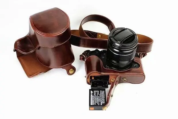 Naujas Deluxe Fotoaparato Krepšys PU Odos Atveju Fuji XT1 XT-1 Tiesioginis Mokestis Padengti+išimkite Bateriją Apačioje Atidarymo