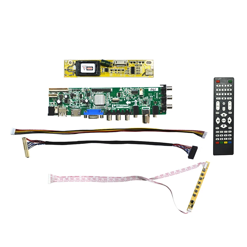 Nemokamas Pristatymas DVB-C DVB-T (DVB-T2 TV LCD Valdiklio plokštės tvarkyklių Rinkinį, Skirtą 16inch LTN160AT01 1366x768 Ekranas