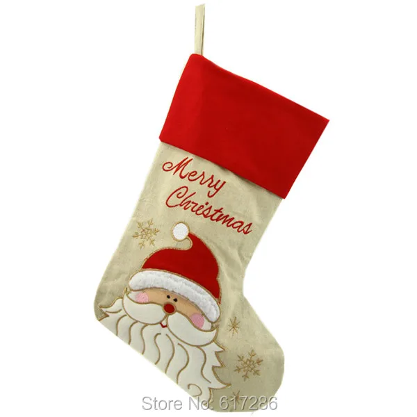 Nemokamas pristatymas! Naujas 3pcs/set Kalėdų Kojinę Santa Claus Sniego Elnių Dovana Ornamentu Kojinės Kalėdinė Dekoracija Karšto Pardavimo