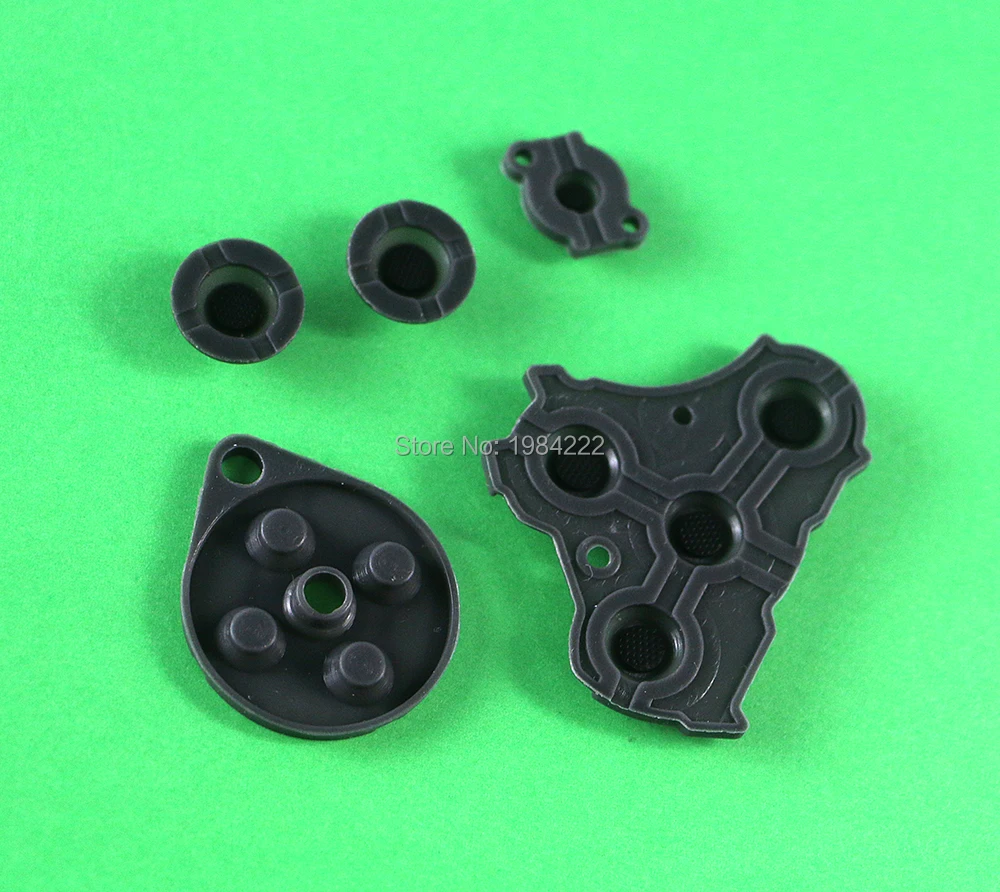 OCGAME 10sets/daug Juodos spalvos Aukštos kokybės Nintendo GameCube NGC Valdytojas Laidžios gumos, Silikono Mygtukas, Mygtukai Endoprotezai