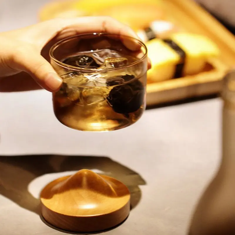 Senas Senamadiškas Stiklo Airiško Viskio Stiklo Rinkinys Mažas Kalnų su Mediniais Unikali Dovana Viskis (Bourbon Scotch Meilužis 4oz
