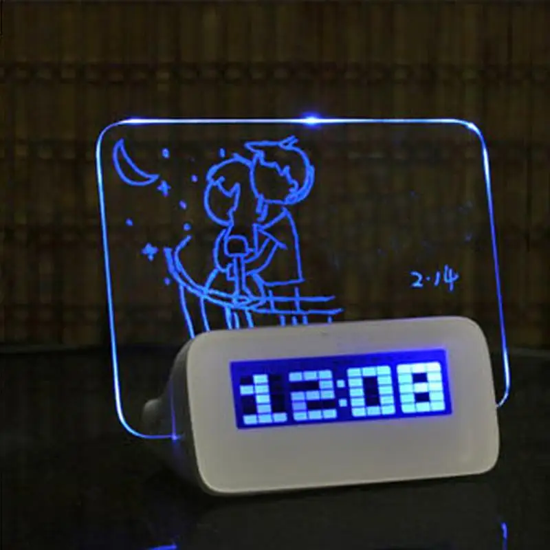Skaitmeninis Laikrodis LED Despertador Liuminescencinės su švieslentė USB 4 Port Hub Stalas Stalo Laikrodis Su Mėlyna Kalendorius