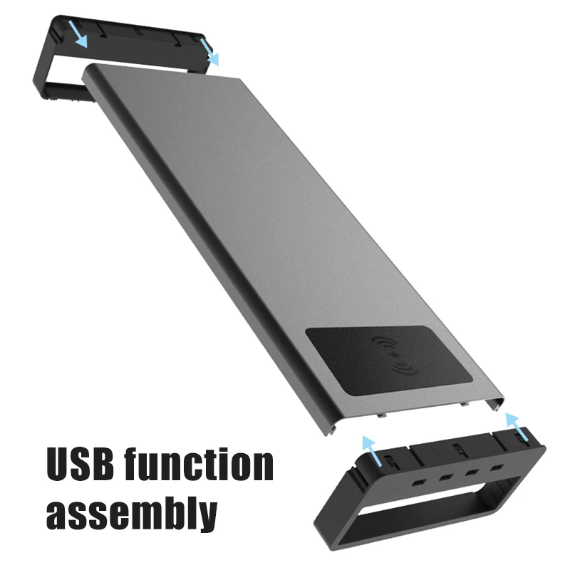 Smart Base Aliuminio Lydinio Kompiuteris Nešiojamas Bazės Stovas su USB 3.0 Prievadas VH99