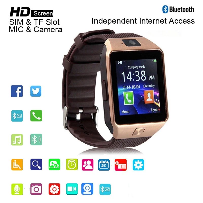 Smart Watch Vyrų Smartwatch DZ09 Bluetooth Prijungti Žiūrėti Vyrų Laikrodis 