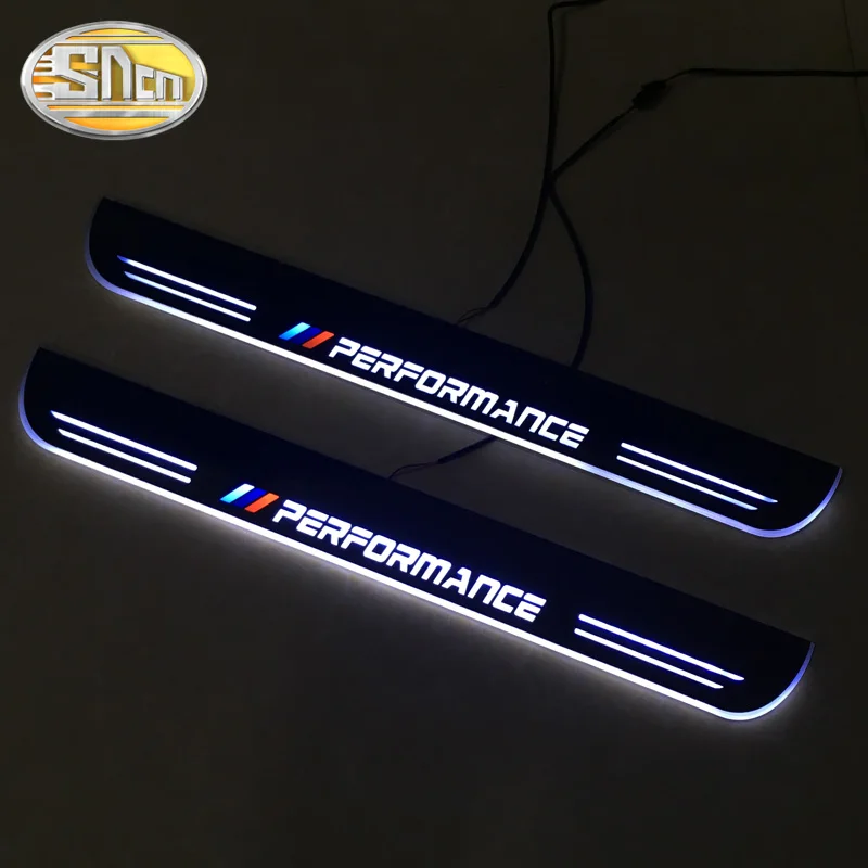 SNCN 4PCS Akrilo Juda LED Sveiki Pedalą Automobilis Nusitrinti Plokštė Pedalo Durų Slenksčio Kelias Šviesos BMW F20 116i 118i 2012 - 2017 m.