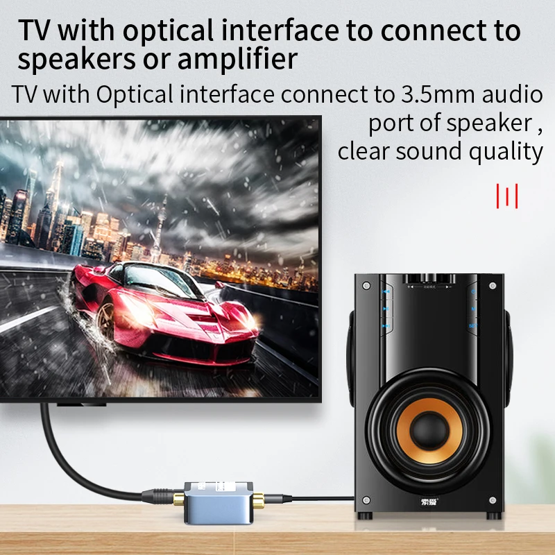 Spdif/Optinė/Toslink RCA/3.5 audio converter 192KHZdigital į analoginį TV/PS4/Jungiklis prisijungti prie garsiakalbiai Garsiakalbių stiprintuvas