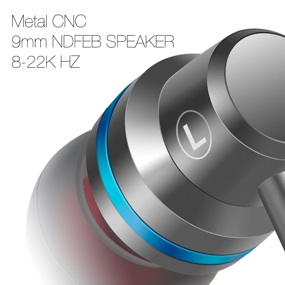 Stereo Bass Ausines In-Ear 3.5 MM Laidinio Ausines Metalo HIFI Ausinės su MIC už Xiaomi 