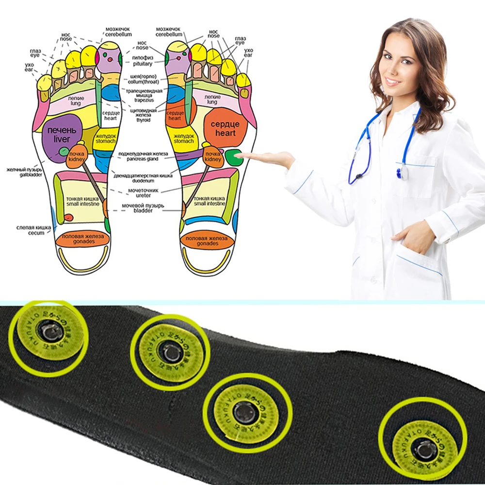 Unisex Pėdų Akupresūra Magnetinio Masažas Vidpadis Pėdų Refleksologijos Terapija Skausmo Sveikatos Massager Sveikatos Vidpadis