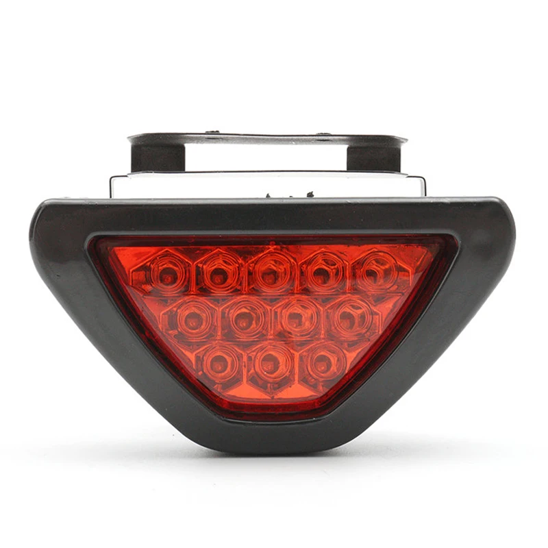 Universalus DRL Raudona 12 LED Galiniai Stop Rūko Trikampio Stabdžių Žibintas Saugos Lempos Automobilių Variklio Nemokama Laivas LED Galiniai Ligth