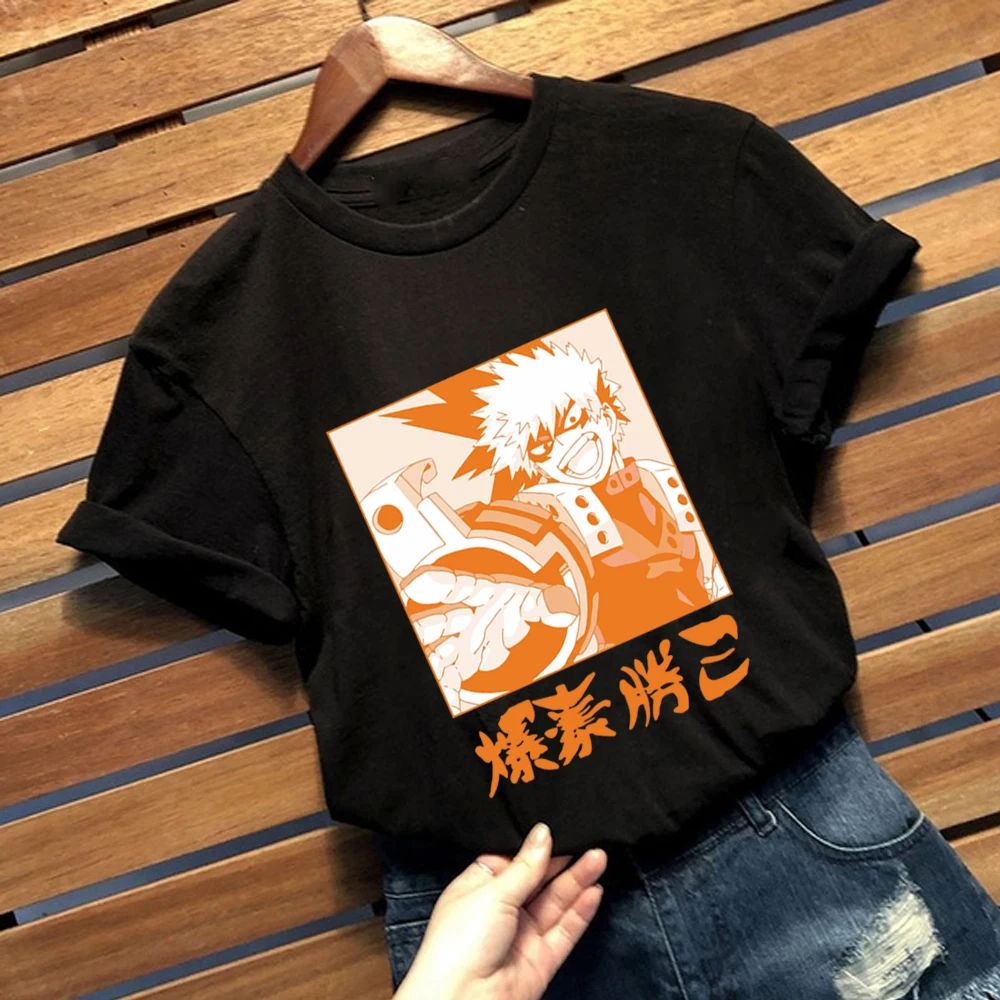 Vyrų marškinėliai Mano Herojus akademinės bendruomenės Bakugou Katsuki Anime Grafinis Spausdinti Vasaros Tshirts Streetwear Harajuku T-Shirt