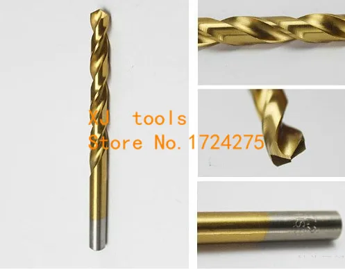 10VNT 0.5 mm-5.0 mm greitapjovio Plieno padengtas Titano tiesiu kotu Twist Drill Bits metalo (1mm/1,5 mm/2mm/2.5 mm/3mm/4mm/5mm)