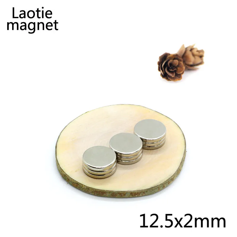 10vnt 12.5 x 2 mm, stiprus neodimio magnetas ndfeb nuolatinis retųjų žemių galingas magnetinis magnetai 12.5*2 turas Lenta magnetas