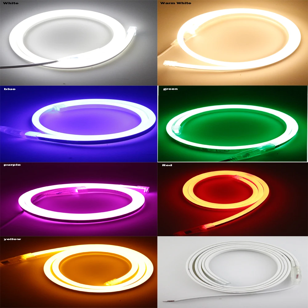 12V Led Neon Šviesos juostelė atspari Vandeniui flex LED virvę juosta 5050 2835 120LEDs/m, Geltona/Balta/šiltai balta/mėlyna/žalia/violetinė Lempa Įrašą