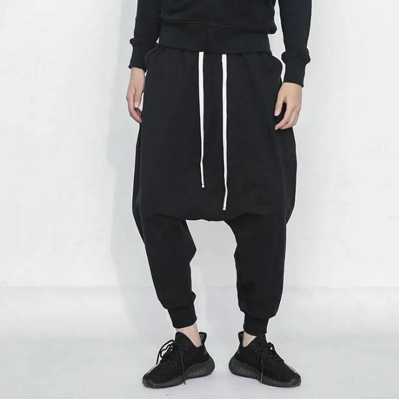 2021 Darkly Stiliaus Streetwear Baggy Kelnės Vyrams Hip-Hop Jogger Kelnes Vyrų Sweatpants Medvilnės Raišteliu Atsitiktinis Haremo Kelnės Vyrams