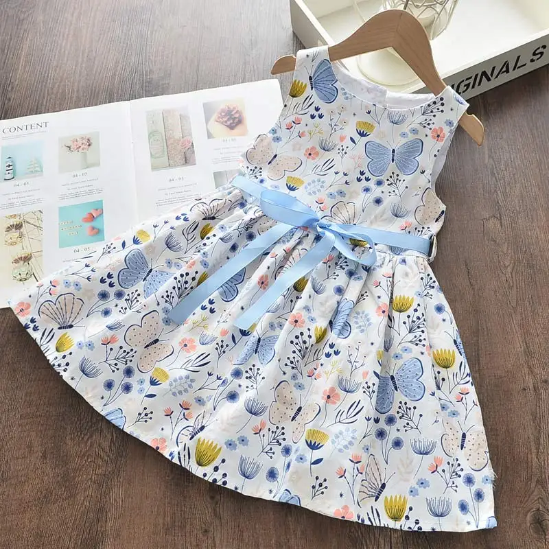 2021 Naujų Mergaičių Saldžiųjų Suknelės Vasarą Vaikai Cartton Bunny Princess Dress Kostiumai Vaikams Baby Blizgučiais Vestidos 3 7Y