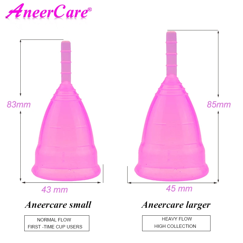 2vnt menstruacinis puodelis ir Aneercare garo sterilizer nužudyti 99.9% kenksmingų gemalų lady laikotarpį puodelis pagamintas iš medicininės kokybės silikono