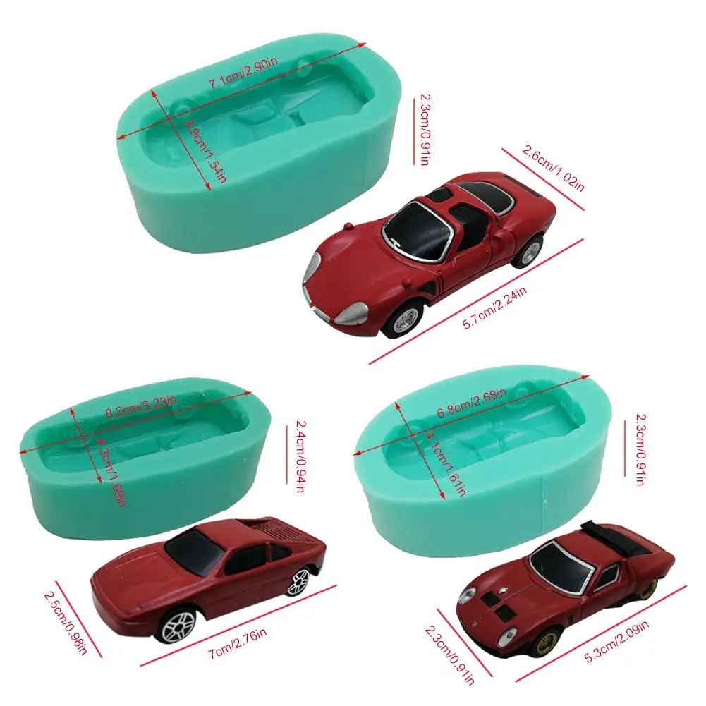 3 Stilius Modeliavimas Automobilių Sporto Silikono Formų Skirti Tortas Dekoravimo Šokoladas Minkštas Vaikų Žaislas Pelėsių Derva, Polimeras Molio Įrankiai