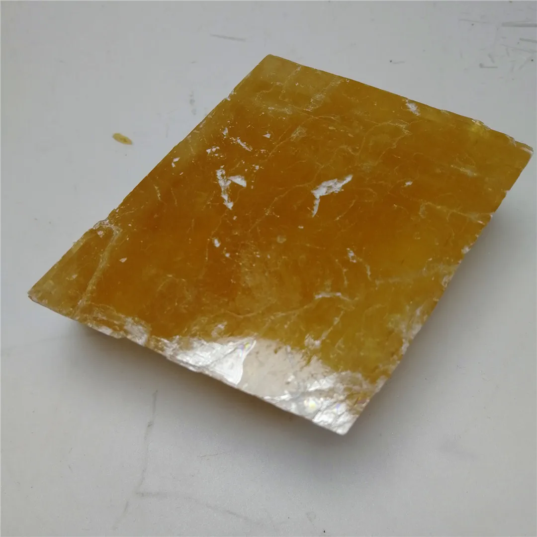 40-280g natūralus geltonas kalcitas akmens specialaus gydymo kvarco kristalo nereguliarus kubo akmens, apdailos ir surinkimo