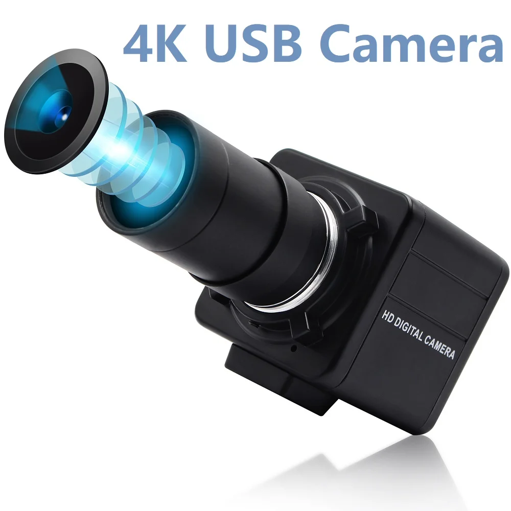 4K USB Kamera 3840x2160 30 fps Sony IMX415 Jutiklis HD USB Kamera, Vaizdo Kameros su Rankiniu Zoom Varifocal lens-Live Transliacijos