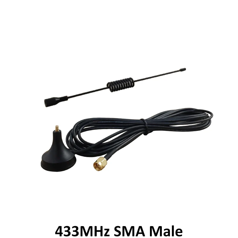 5vnt 5dbi 433Mhz Antena 433 MHz antena GSM SMA Male Jungtis su Magnetinio pagrindo Kumpis Radijo Signalo Stiprintuvas Belaidžio Kartotuvo