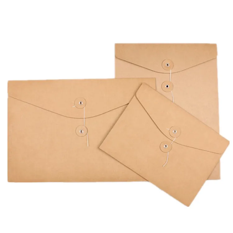 A4 31*23.5 CM A5 23.8*17,5 CM Portfelio kraft popieriaus dovanų maišelis su sandarinimo A4 formato Dokumentas, dovanų pakavimo maišelis Kraft maišelis