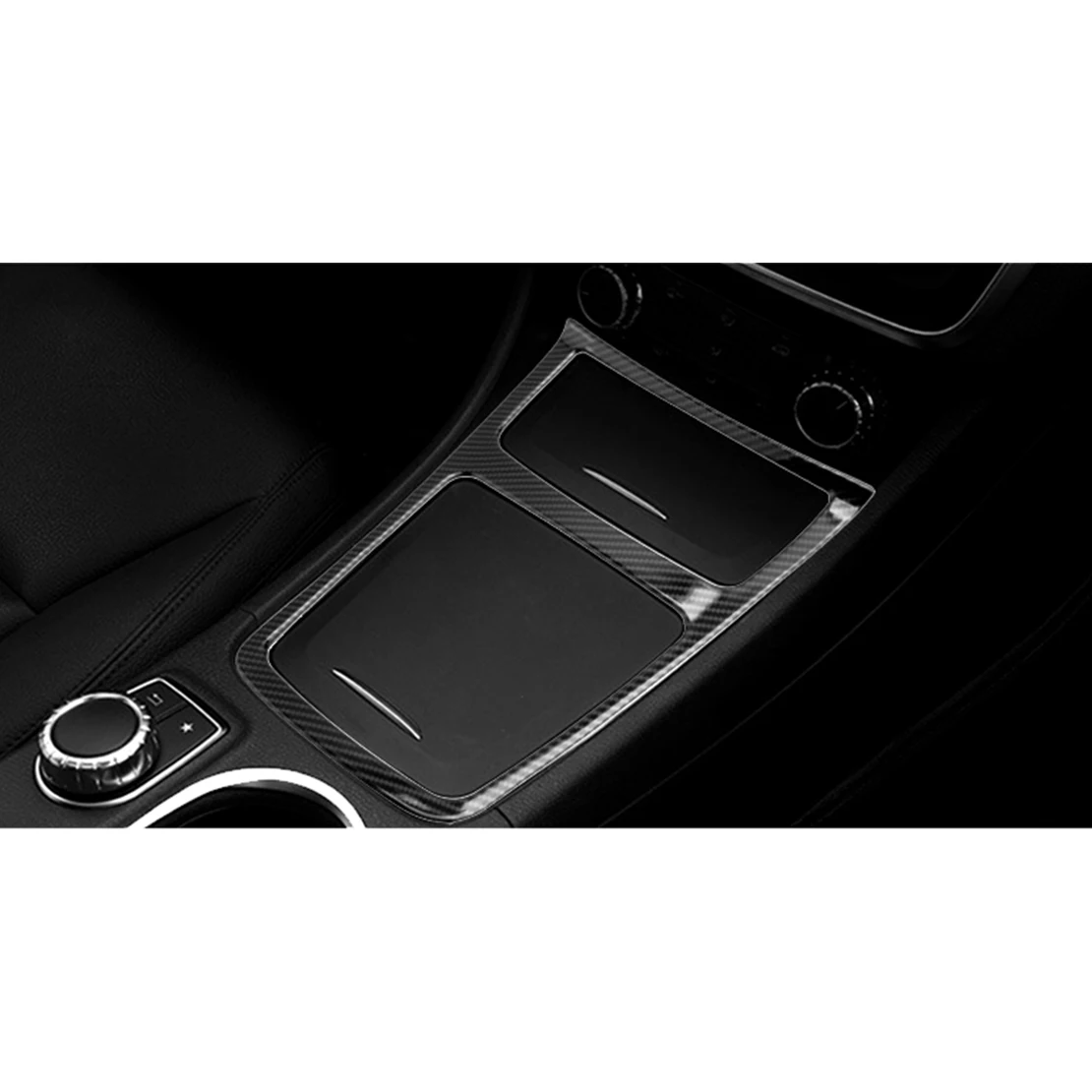 Anglies Pluošto Stiliaus Centras Konsolės Pavarų Perjungimo Skydelio Apdaila Padengti Tinka Mercedes Benz CLA GLA Klasės W117 C117 W176 2013-2017