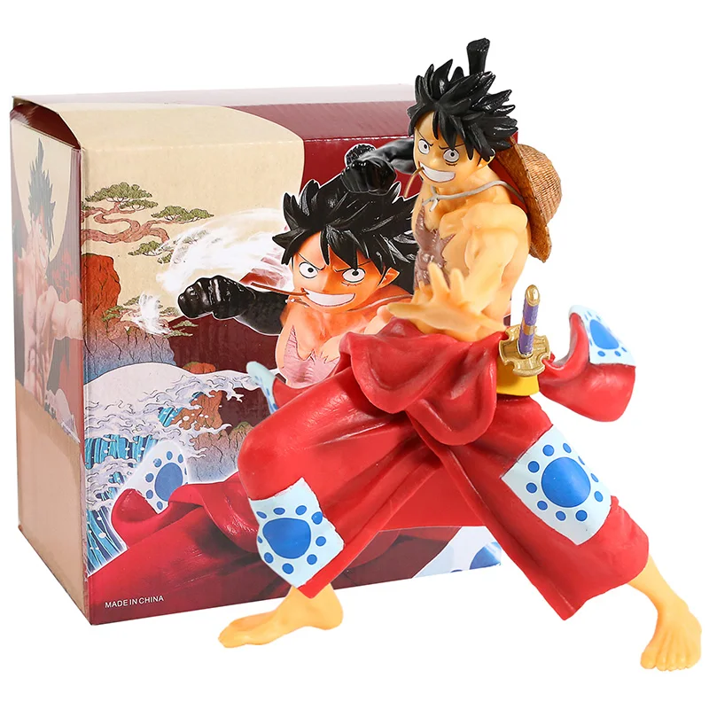 Anime One Piece kurioje Pasaulio Šalyje, Luffy Kimono Ginkluotųjų spalva Statula PVC Veiksmai, Vienas Gabalas Pav Figūrėlės Modelis Žaislas, Lėlė Dovana