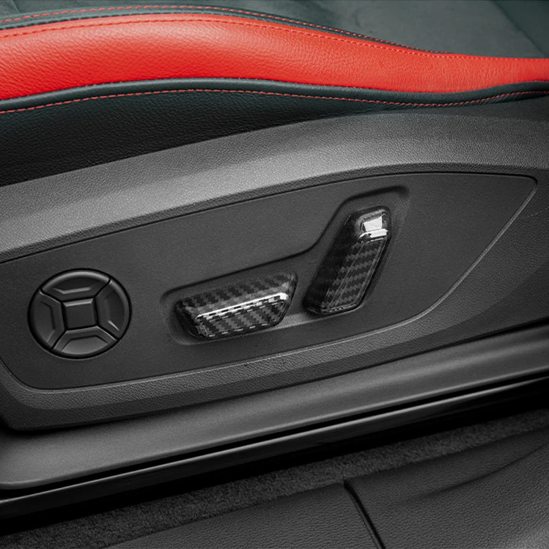 Automobilių Stiliaus Sėdynės Reguliavimo Mygtukai Apdailos Dangtelio Apdaila Audi Q3 2019 Anglies Pluošto, Spalvų Interjero Priedai