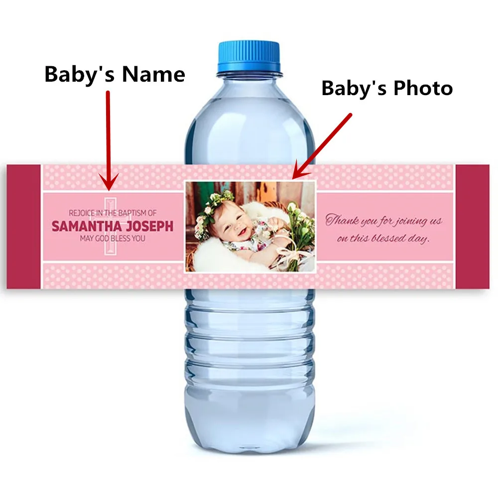 Baby Shower Vandens Butelio Etiketės, Lipdukai Kūdikis Berniukas / Mergaitė Pasirinktinius Nuotraukų Lyčių Atskleisti Šalies Krikštynų Puošimas Vandens Buteliuko Etiketė