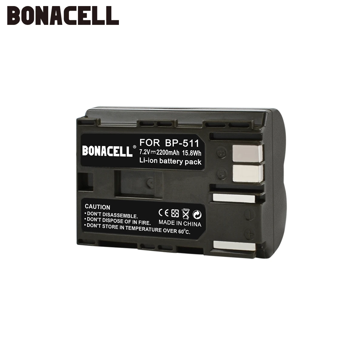 Bonacell 2200mAh BP-511, Baterija BP-511A BP511 BP511A Canon G5 G6, G3, G2, G1 EOS 300D 50D, 40D 30D 20D 5D MV300i Skaitmeninis Fotoaparatas