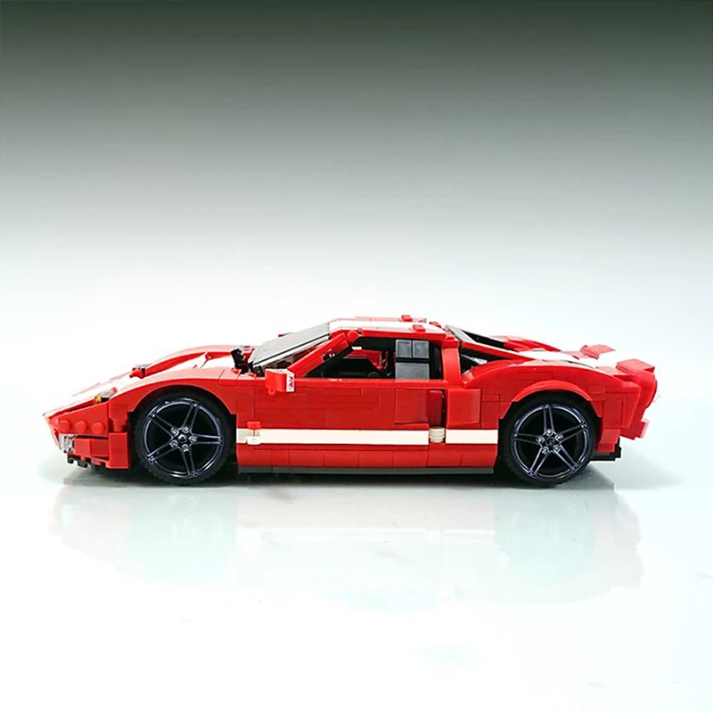 BuildMoc įranga, biuro įranga, Automobilių SS Žaislas Miesto Lenktynių Super Sporto Transporto priemonės Raudona koncepcinis Automobilis Surinkti Švietimo Blokai Vaikams