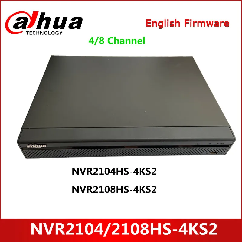 Dahua NVR NVR2104HS-4KS2 NVR2108HS-4KS2 4/8 Kanalo Kompaktiškas 1U Lite 4K H. 265 Tinklo Vaizdo įrašymo