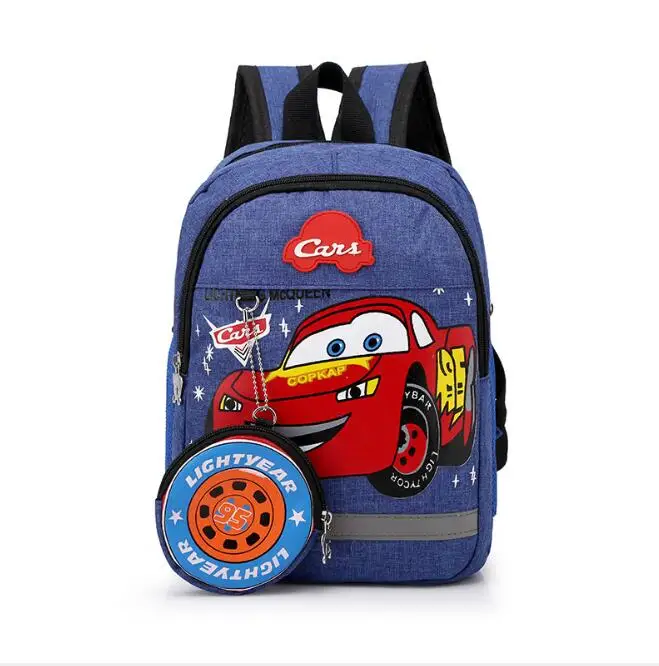 Disney nauja vaikų darželis, puikus kuprinė+rankinėje monetos berniukas maišelį 95 automobiliai vaikams berniukas kuprinę mokyklai krepšys