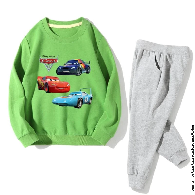 Disney Vaikiška Berniukų Drabužiai Mados Ilgomis Rankovėmis Vaikų Marškinėliai Kelnės Vaikams, Vaikams 95 Automobilius Palaidinukė Kostiumas