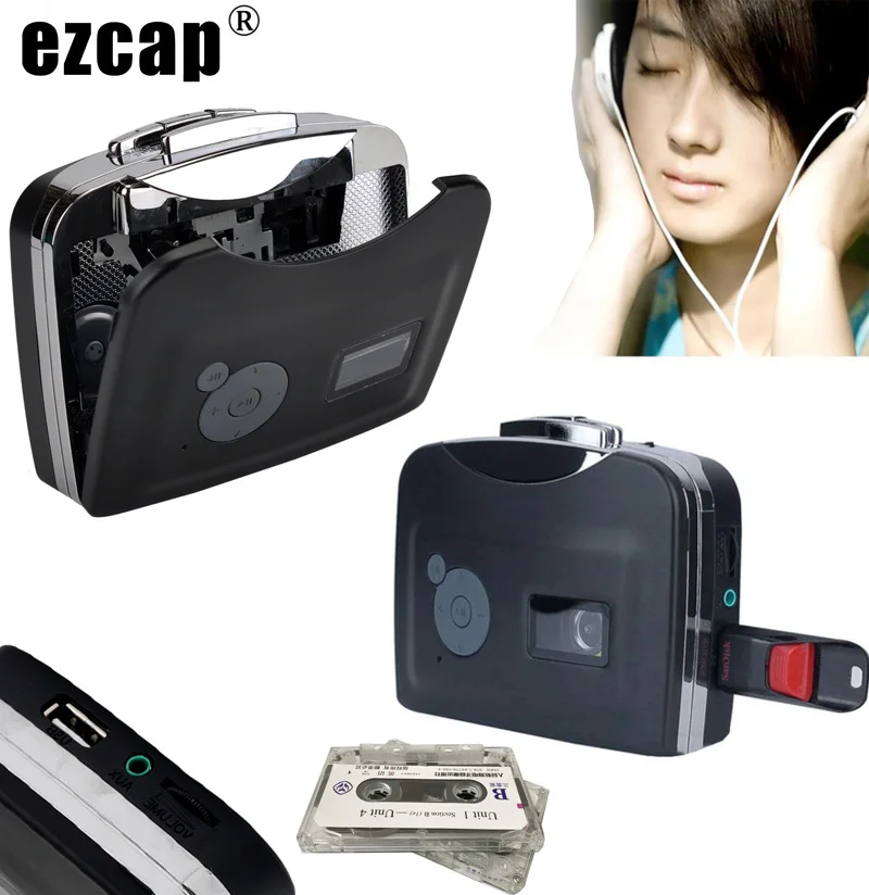 EZCAP 230 Senų Kasečių Į MP3 Failų Keitiklis ,Fiksuoti Garso Juosta USB Flash Drive/U Disko,nereikia KOMPIUTERIO,Muzika Juosta Walkman Grotuvas