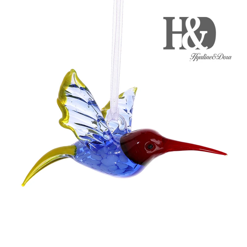 H&D Vaivorykštė Kūrėjai Kristalų Suncatchers Fantazijos Stiklo Hummingbird Kabinti Statulėlės Ornamentu Už Lango Namų Šventės Dekoracijų